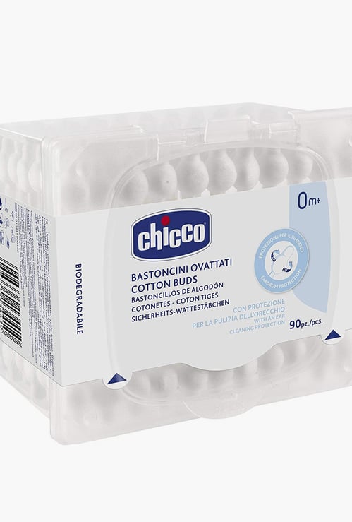 Chicco Cotton Buds with Eardrum Protection - 90Pcs