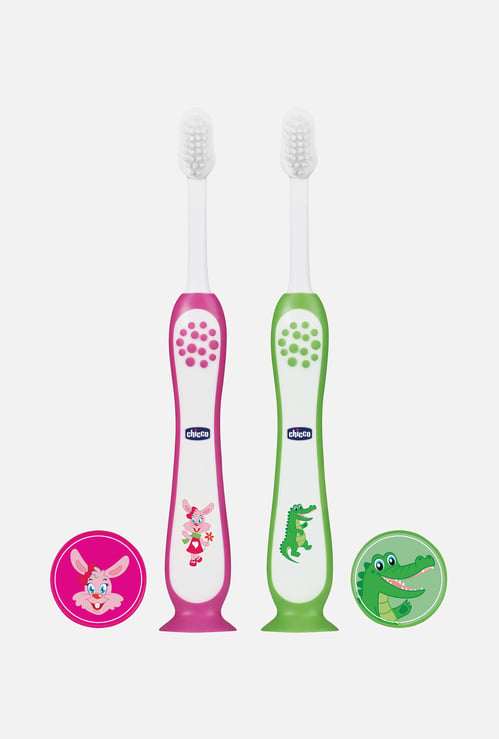 Chicco Printed BabyToothbrush - Set of 2