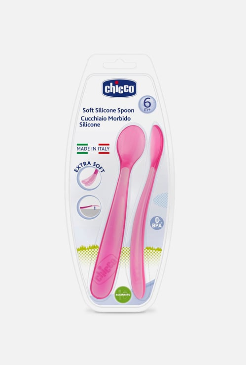 Chicco Soft Silicone Spoon Bi-Pack