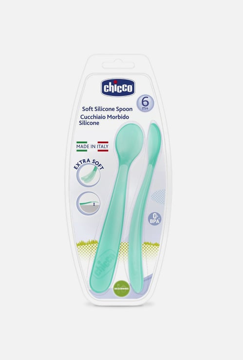 Chicco Soft Silicone Spoon Bi-Pack