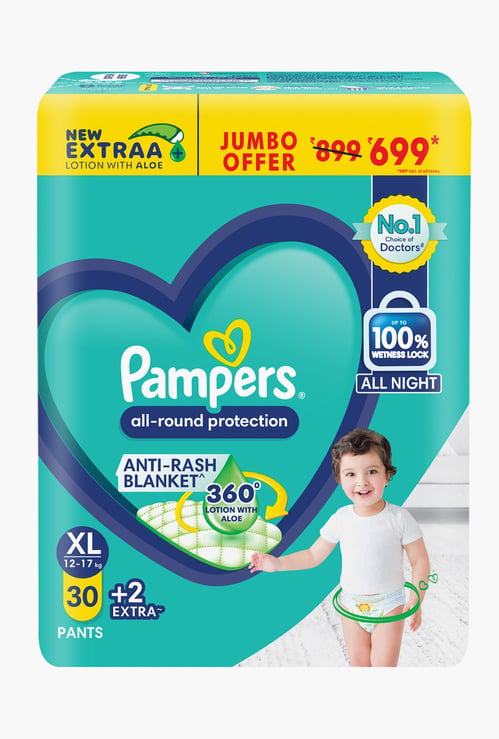 Pampers All-Round Protection Diaper Pants - Size XL - Pack of 32