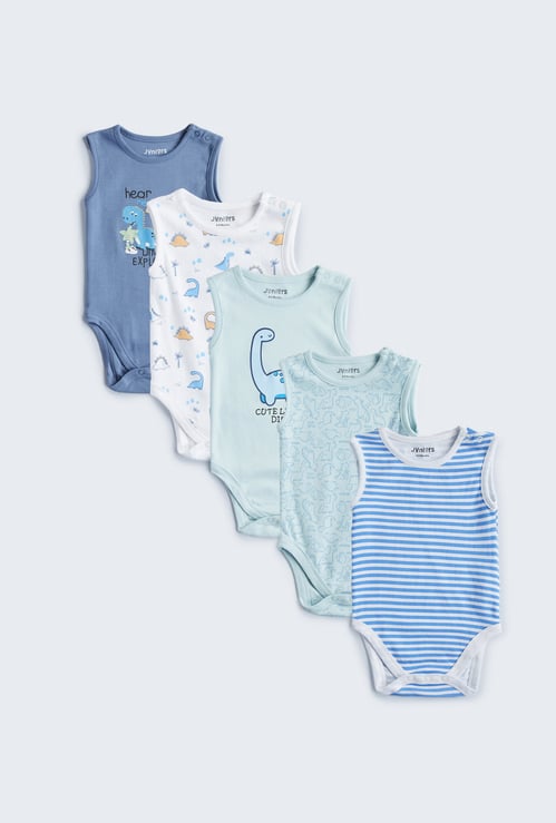 Juniors Assorted Sleeveless Bodysuit - Set of 5