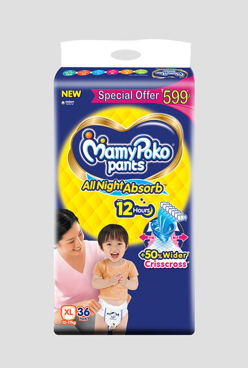 Mamypoko Pants Standard All Night Absorb Size Xl - 36 Pcs