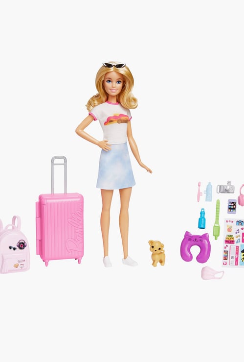 Mattel Barbie Malibu Travel Set Doll and Puppy