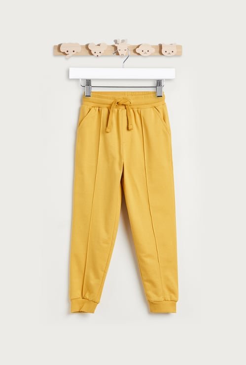 Juniors Solid Joggers with Elasticated Waistband and Pockets