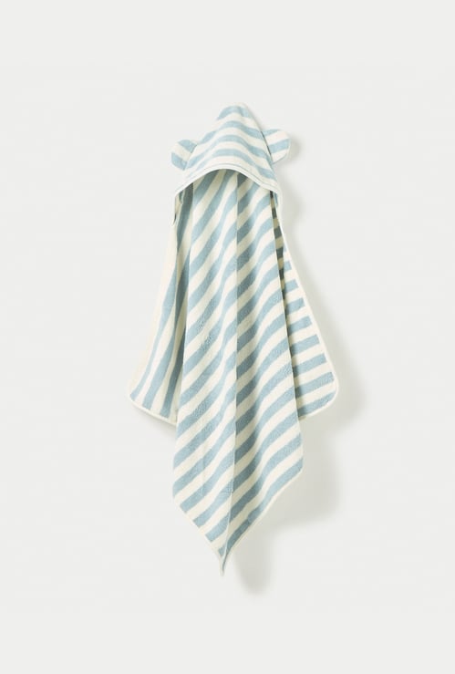 Juniors Striped Hooded Towel - 75x75 cm