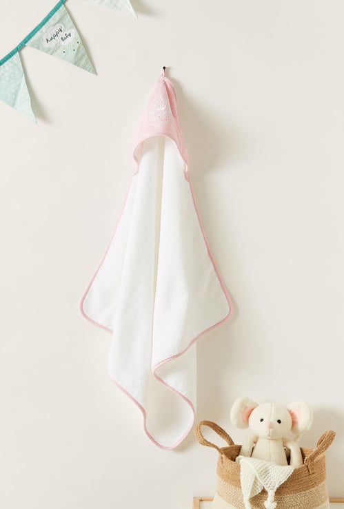 Giggles Embroidered Hooded Towel - 75x75 cms
