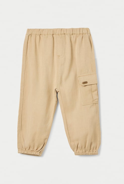 Giggles Solid Pull-On Pants with Pockets and Elasticated Waistband