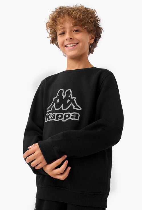 Kappa Printed Sweatshirt with Long Sleeves