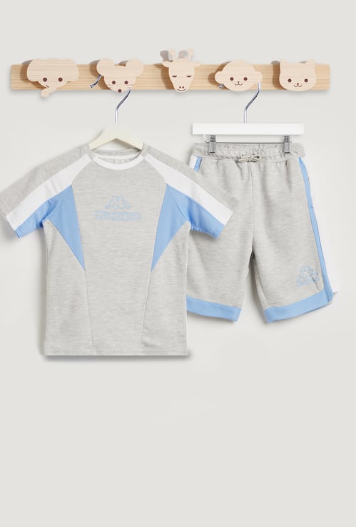 Kappa Colourblocked T-shirt and Shorts Set
