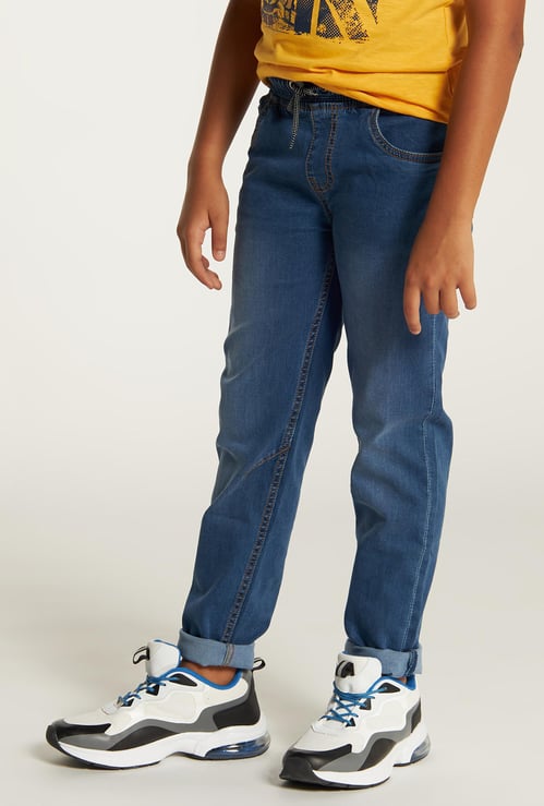 Juniors Boys' Washed Regular Fit Jeans