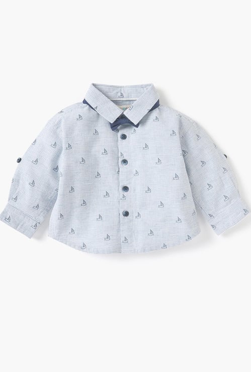 Juniors Nautica Print Shirt and Bow Tie Set