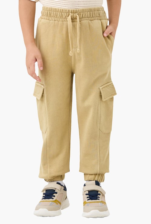 Juniors Solid Joggers with Drawstring Closure and Pockets