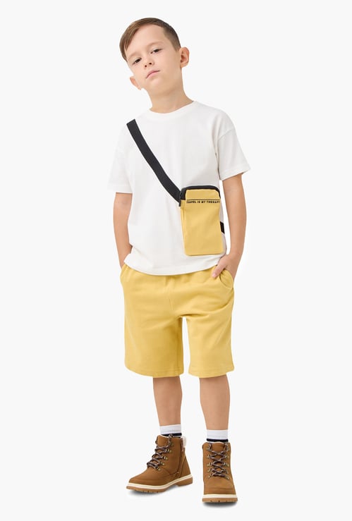 Juniors Solid T-shirt and Shorts Set