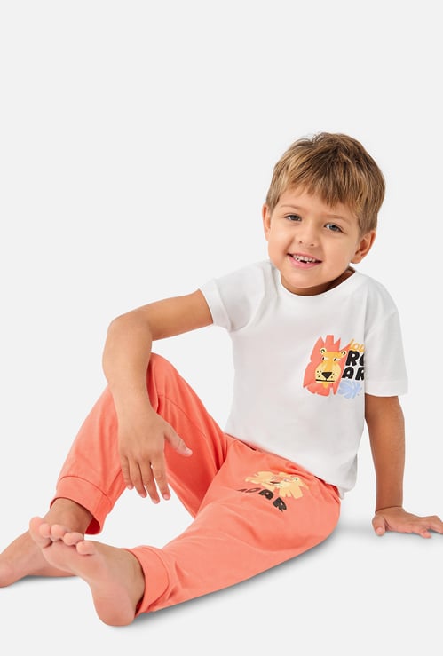 Juniors Printed T-shirt and Pyjama Set
