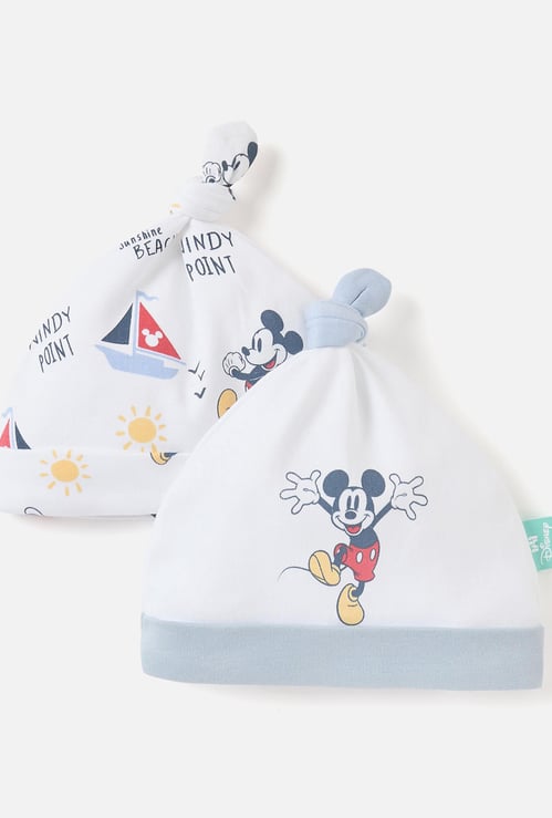 Mickey Mouse Print Beanie - Set of 2