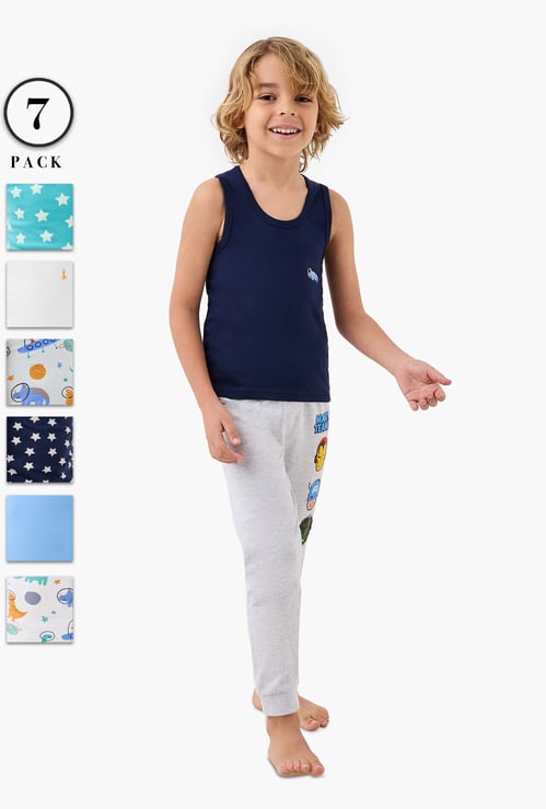 Juniors Printed Vest - Set of 7