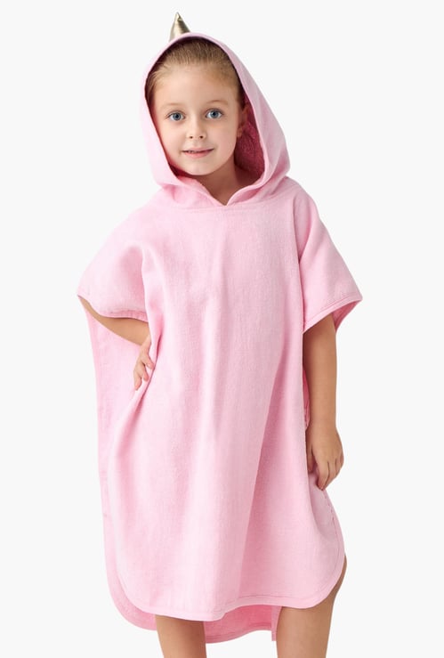 Juniors Unicorn Applique Terry Hooded Bathrobe