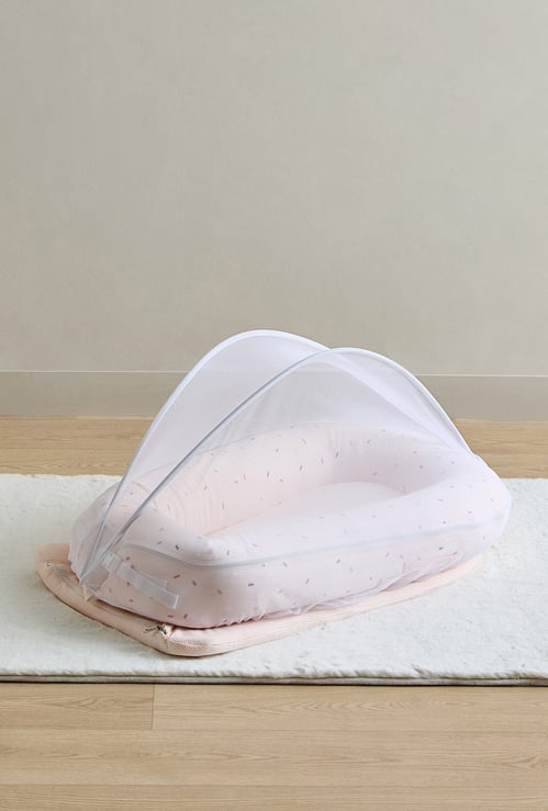 Giggles Waffle Texture Sleeping Bag with Mosquito Net