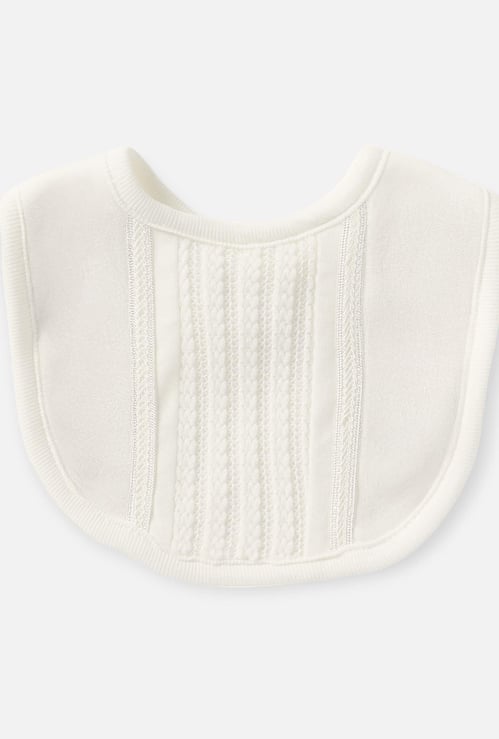 Giggles Textured Bib with Button Closure