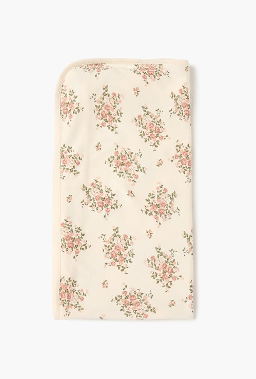 Juniors Floral Print Receiving Blanket - 70x70 cm