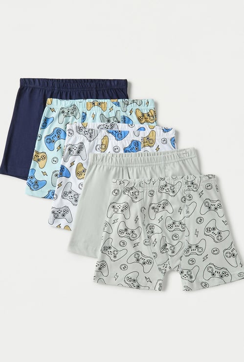 Juniors Gaming Printed Trunks - Set of 5