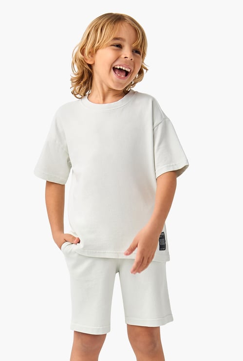 Juniors Solid T-shirt and Shorts Set