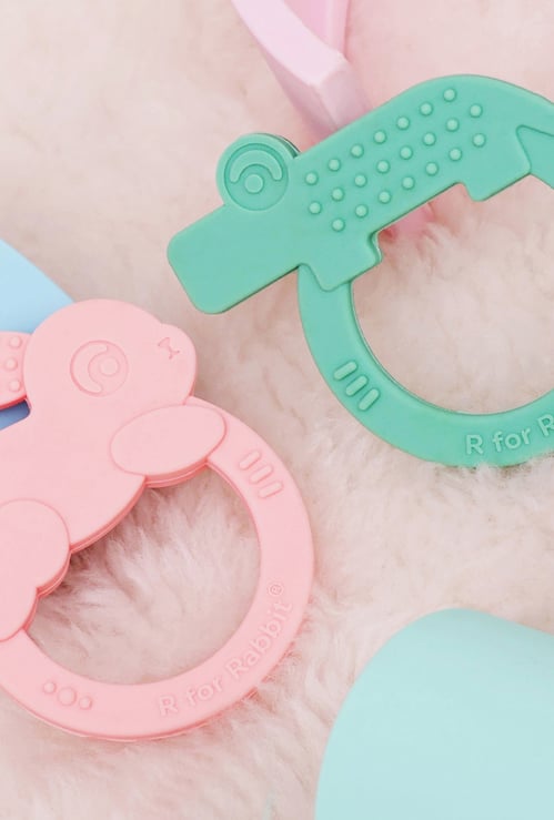 R for Rabbit Tiny Bites Zoobie Teether - Pack of 2