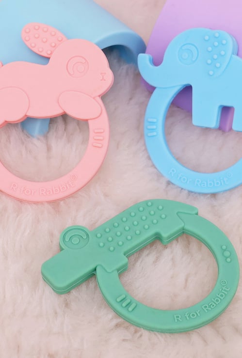 R for Rabbit Tiny Bites Zoobie Teether - Pack of 3