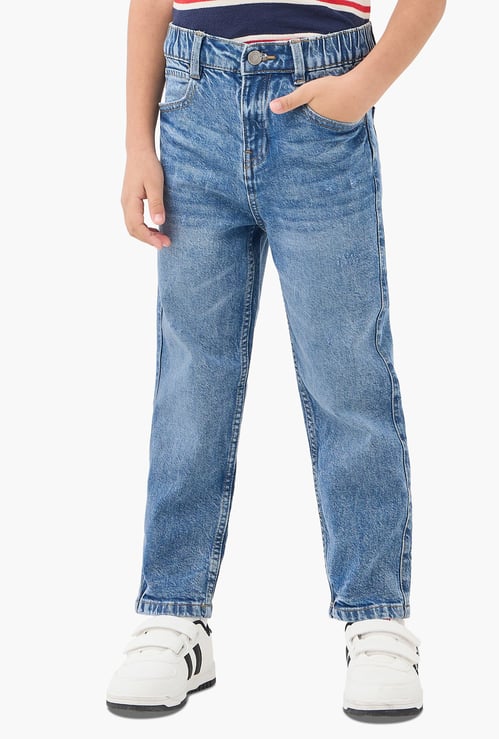 Juniors Boys' Washed Jeans with Pockets