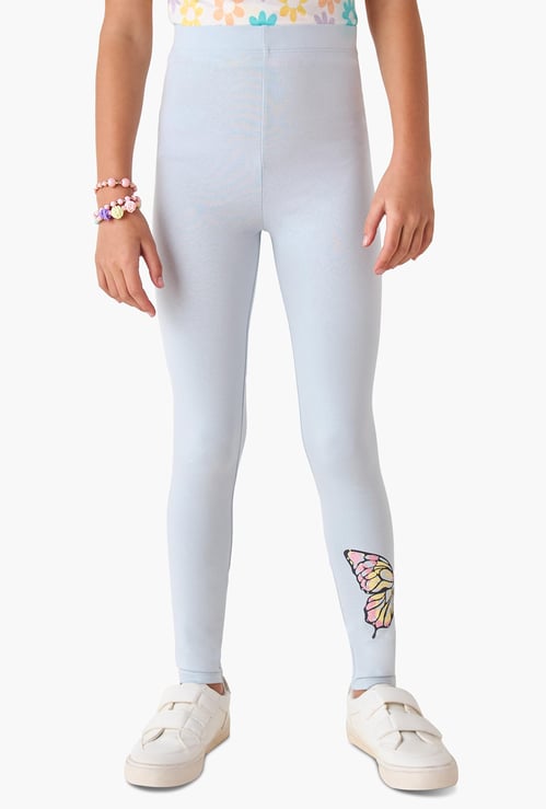 Juniors Printed Leggings with Elasticated Waistband