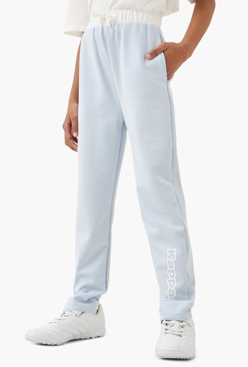 Kappa Logo Print Pants with Drawstring Closure