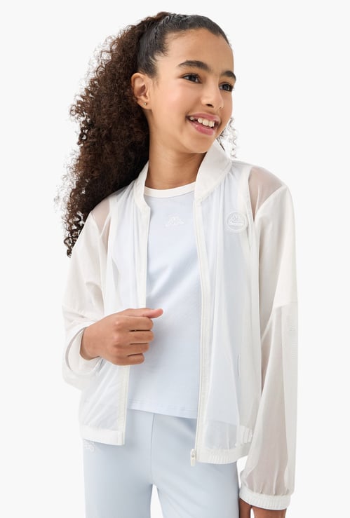 Kappa Logo Detail Zip Through Jacket with Sleeveless T-shirt