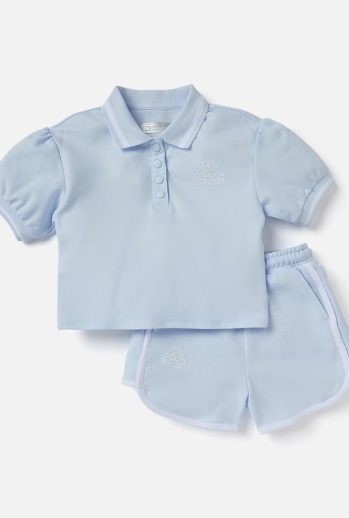Kappa Logo Detail T-shirt and Shorts Set