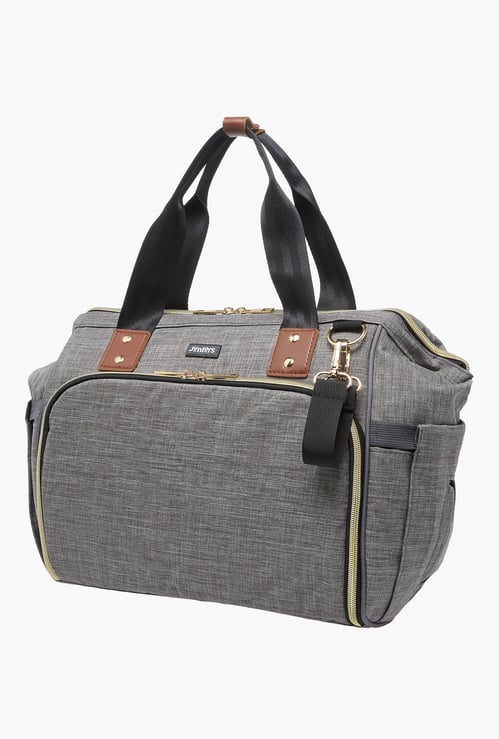 Juniors Solid Diaper Bag with Double Handle and Zip Closure