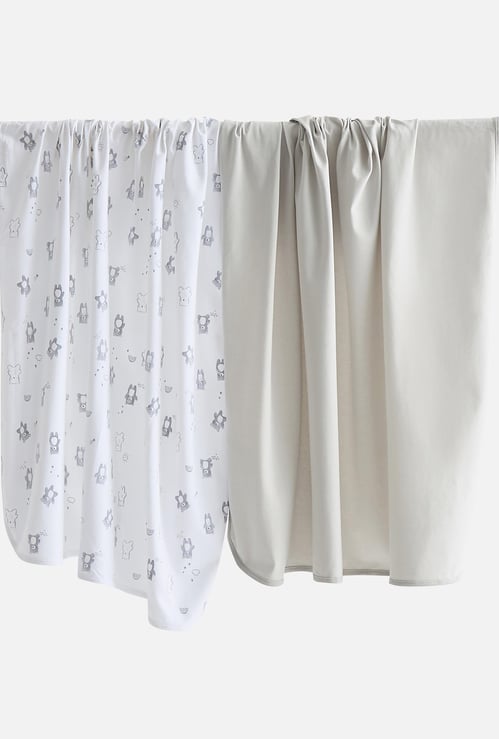 Juniors 2-Piece Assorted Receiving Blanket Set - 70x70 cm