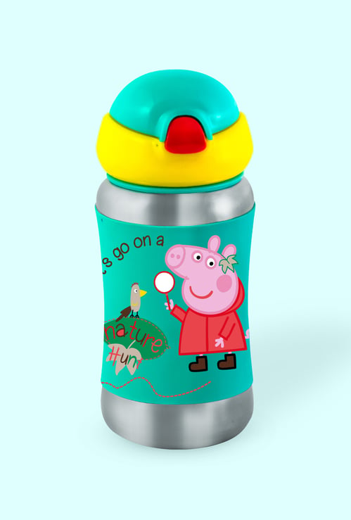 Rabitat Peppa Pig Steel Play Bottle - Go Green - 350 ml