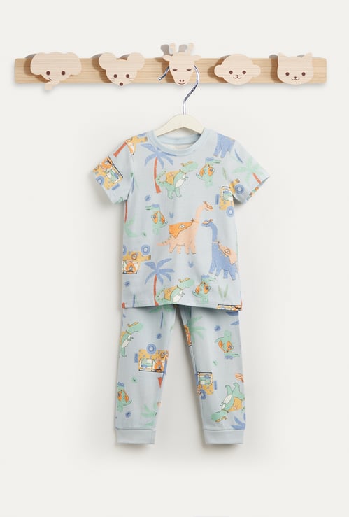 Juniors Dinosaur Print T-shirt and Pyjama Set