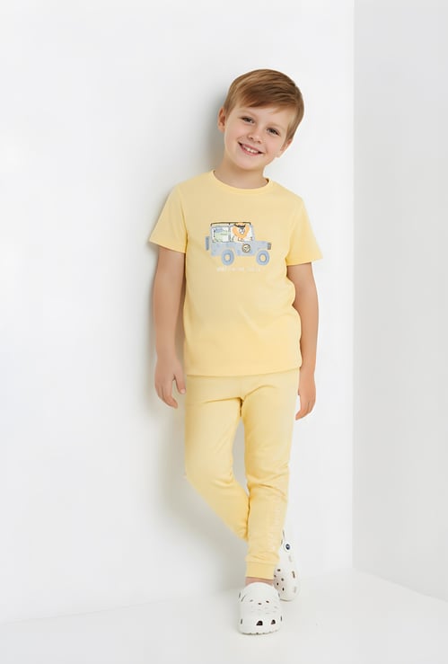 Juniors Dino Safari Print T-shirt and Pyjama Set
