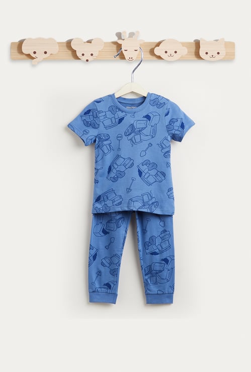 Juniors Printed T-shirt and Pyjama Set