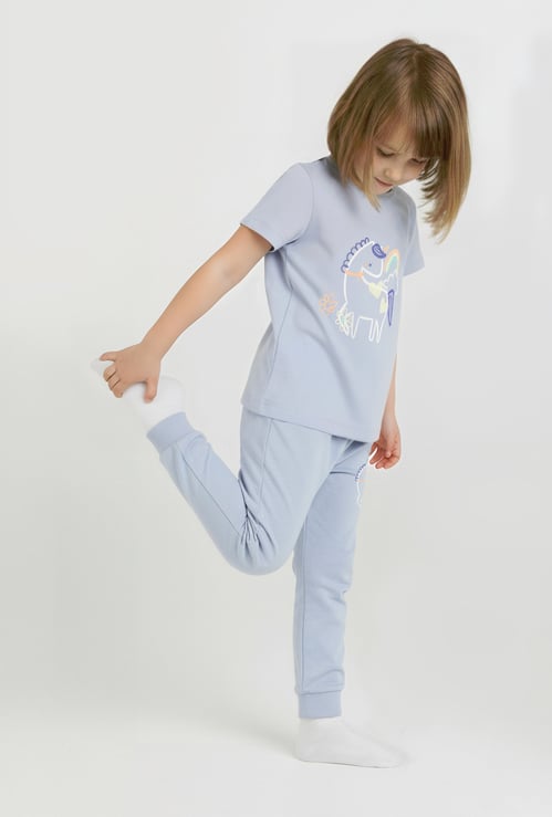 Juniors Unicorn Print T-shirt and Pyjama Set