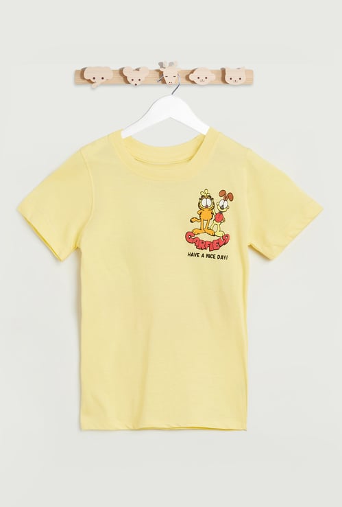 Juniors Garfield Puff Print T-shirt