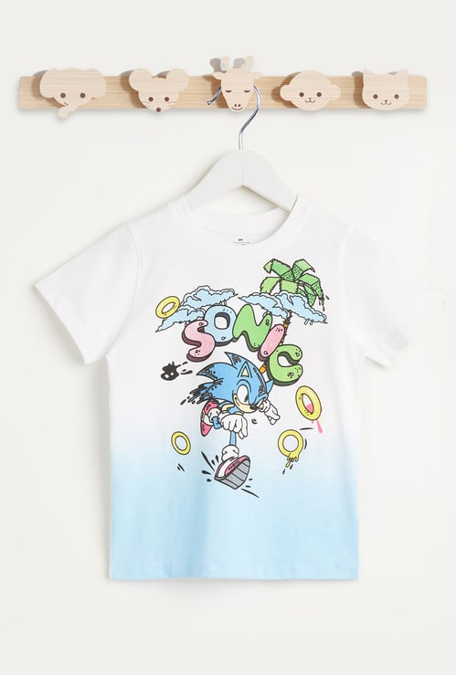Juniors Sonic Print T-shirt