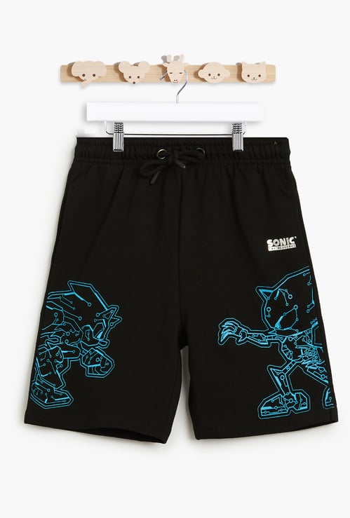 Juniors Sonic Foil Print Shorts