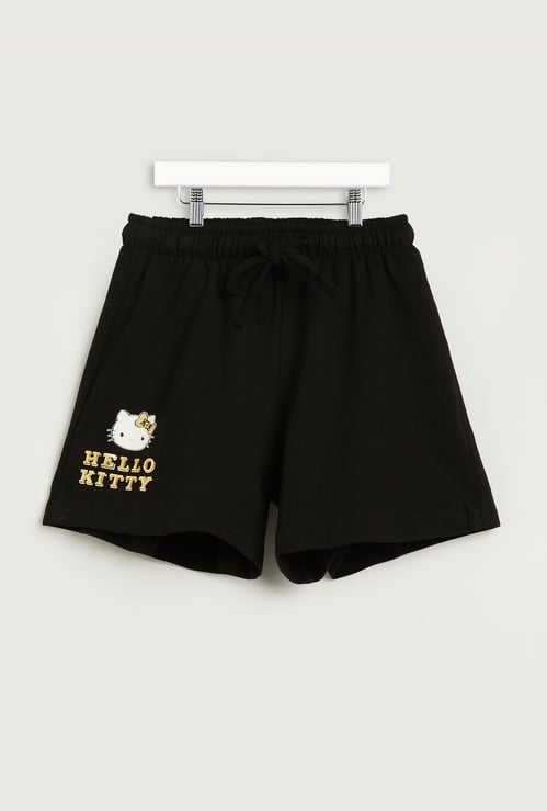 Juniors Hello Kitty Foil Print Shorts
