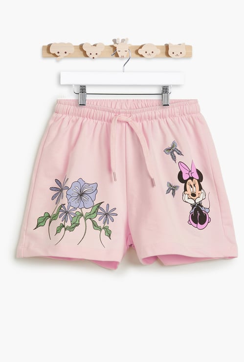 Juniors Minnie Mouse Pigment Print Shorts