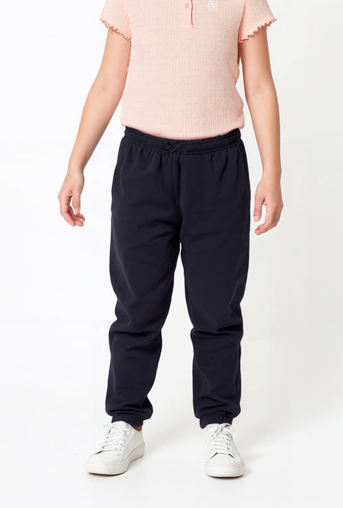 Juniors Solid Joggers with Elasticated Closure