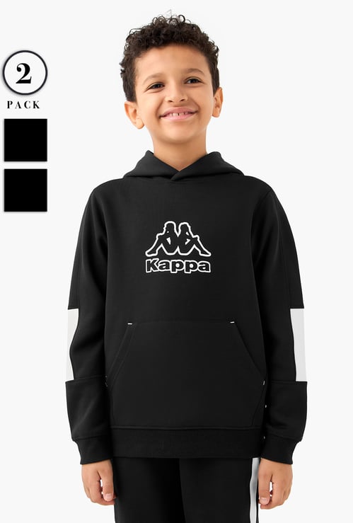 Kappa Logo Print Hooded Sweatshirt and Joggers Set