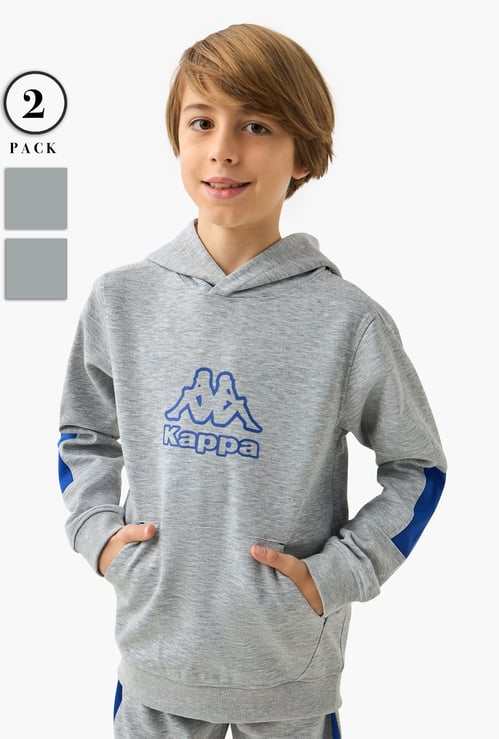 Kappa Logo Print Hoodie and Joggers Set