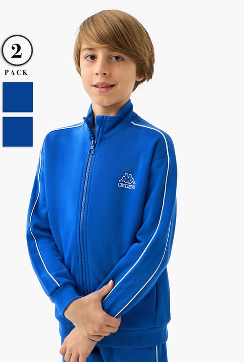 Kappa Logo Print Sweatshirt and Track Pants Set